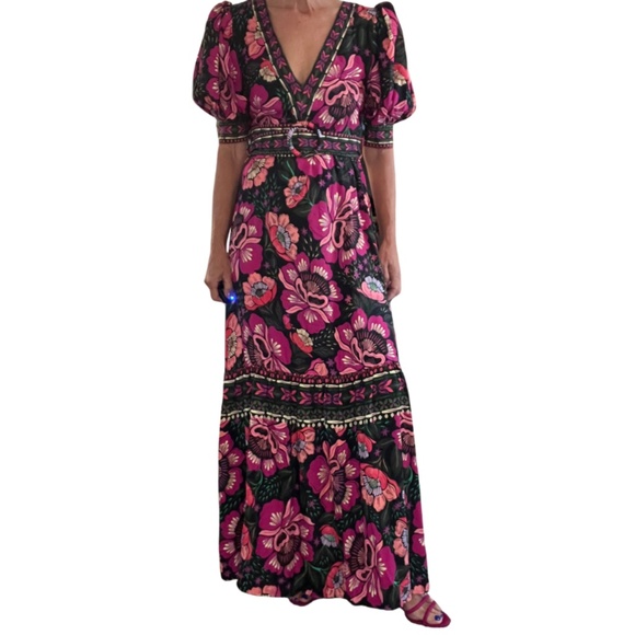 NWT FARM Rio Flowers Garden Maxi Dress (S) - Picture 3 of 10